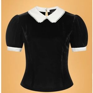 Peta Velvet Top - Collectif Clothing- blouse